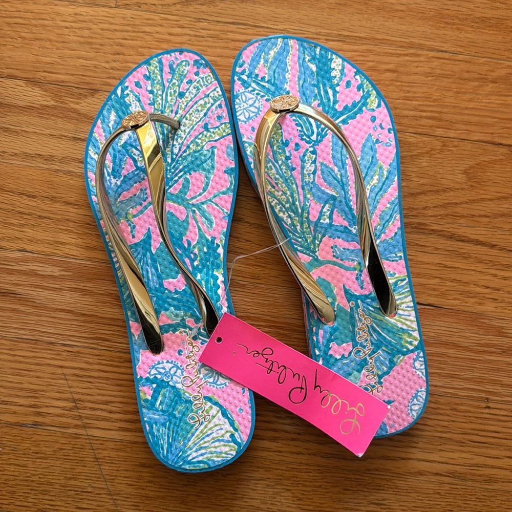 BNWT Lilly Pulitzer Nautical Flip Flip - Size 9/10